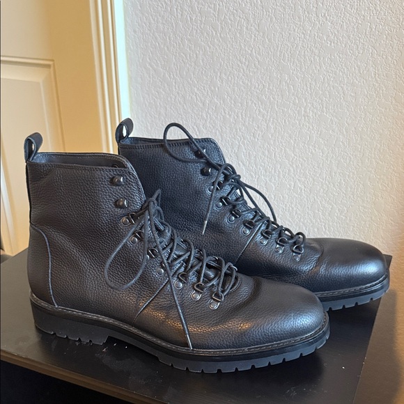 Nordstrom Black Leather Men\'s Boots, Sz 12 main image 7